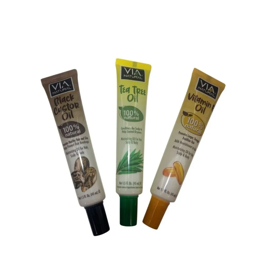 Via Natural Hair & Skin Oils – 3 Pack